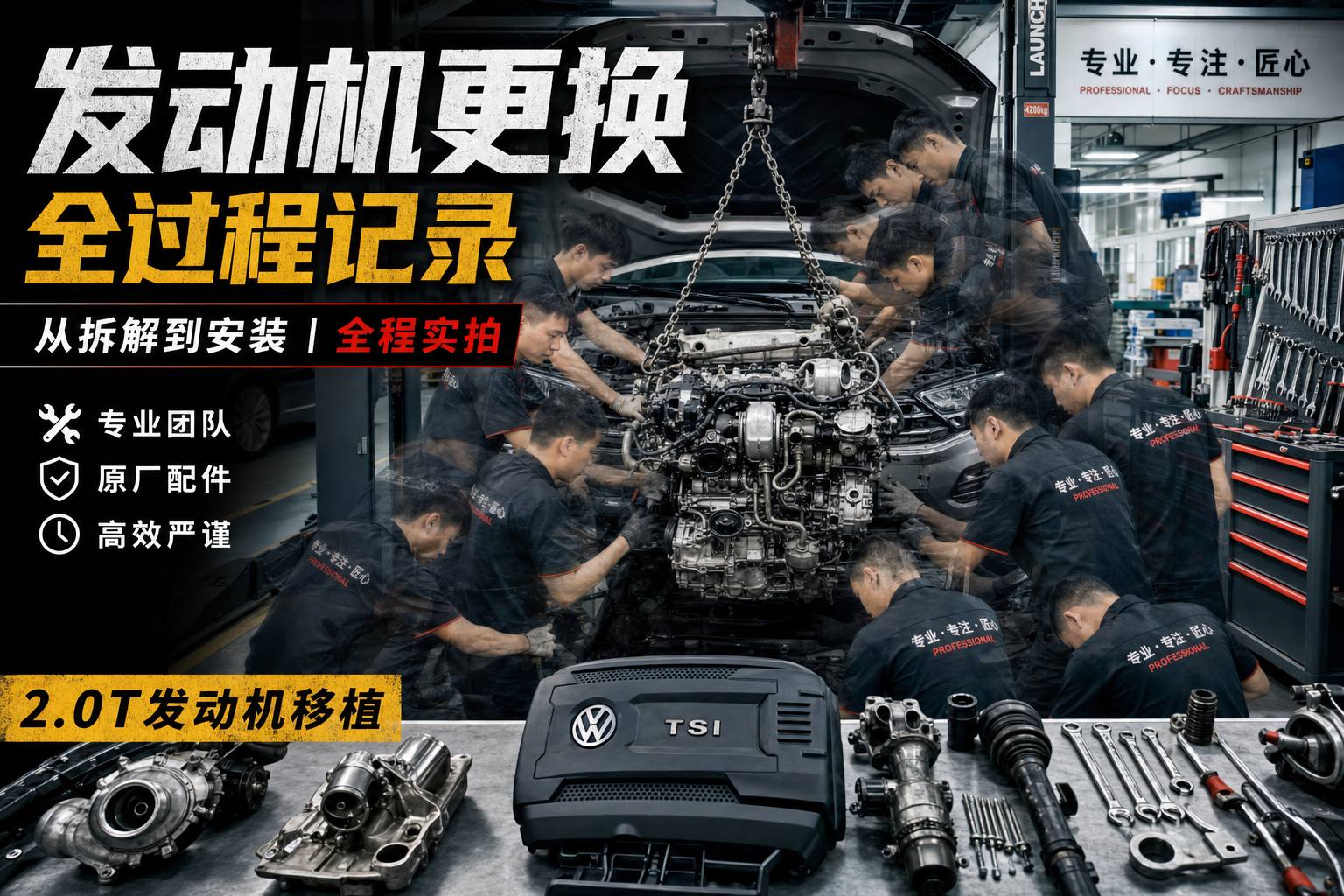 国产修车视频教程-发动机大修全过程视频演示